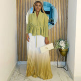 Fashionable casual style set cape shawl style lace up top+pleated skirt - V.I.P Digital Presence