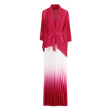 Fashionable casual style set cape shawl style lace up top+pleated skirt - V.I.P Digital Presence