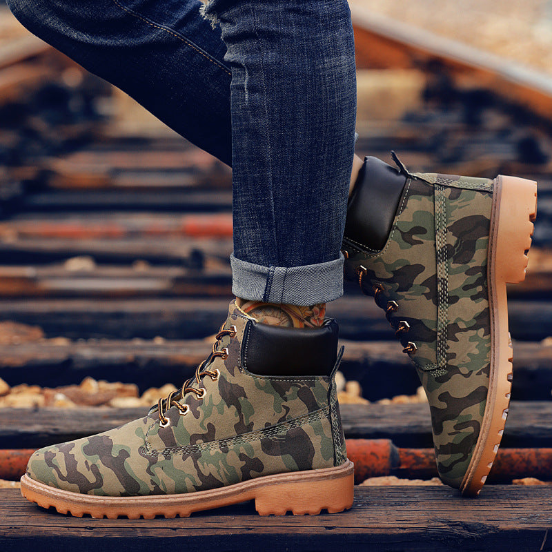 Fashionable high top Martin boots for men casual Baotou workwear shoes autumn and winter men's boots - V.I.P Digital Presence