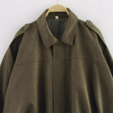 Fashionable lazy suede jacket bomber jacket shorts back skirt jacket set - V.I.P Digital Presence