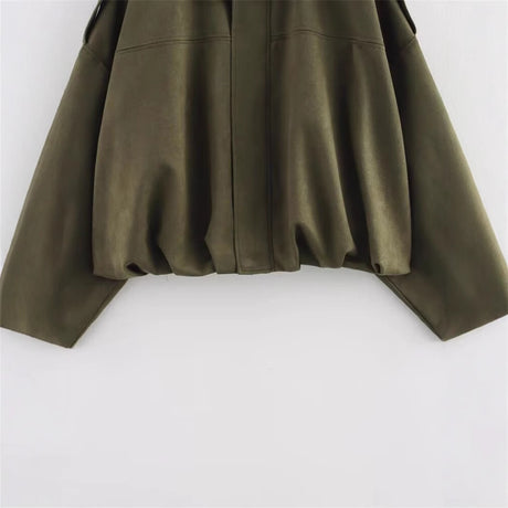 Fashionable lazy suede jacket bomber jacket shorts back skirt jacket set - V.I.P Digital Presence