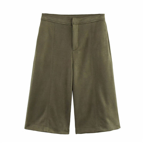 Fashionable lazy suede jacket bomber jacket shorts back skirt jacket set - V.I.P Digital Presence