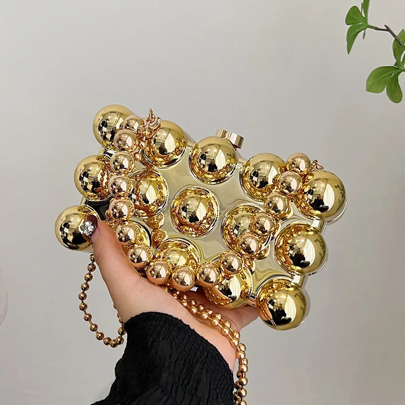 Fashionable mini lipstick bag trendy and versatile pearl chain crossbody bag - V.I.P Digital Presence