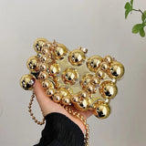 Fashionable mini lipstick bag trendy and versatile pearl chain crossbody bag - V.I.P Digital Presence