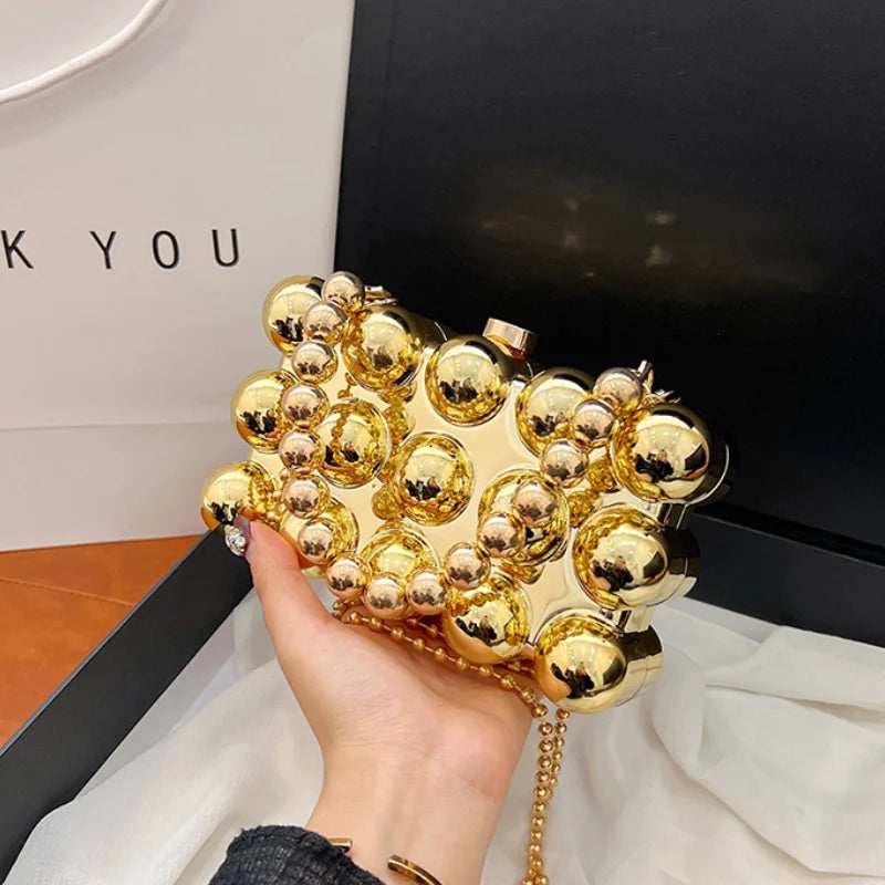 Fashionable mini lipstick bag trendy and versatile pearl chain crossbody bag - V.I.P Digital Presence