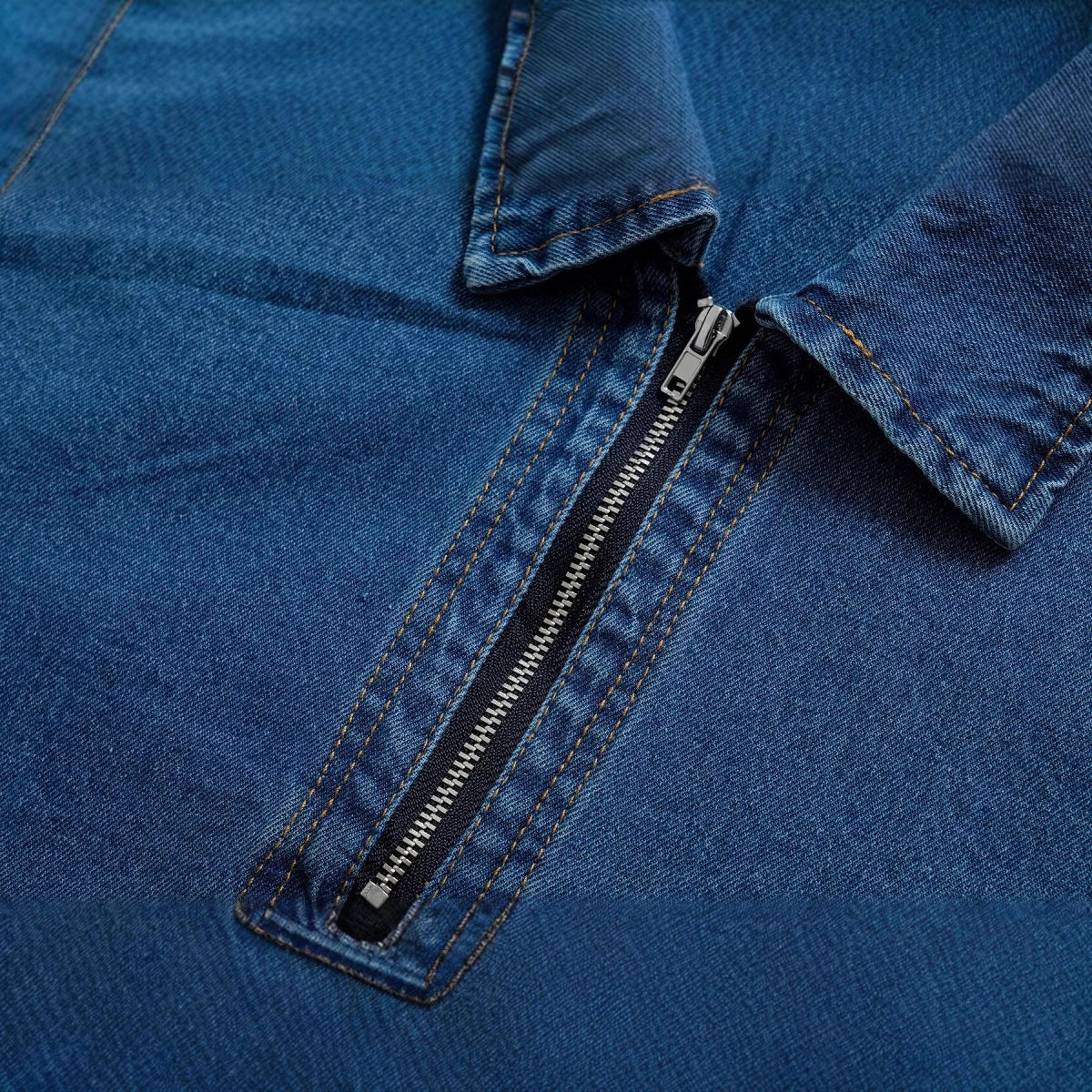 Fashionable retro long sleeved lapel denim shirt top - V.I.P Digital Presence