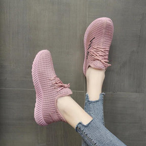 Fashionable running shoes with soft soles trendy fly woven mesh Korean version casual sports single shoes - V.I.P Digital Presence