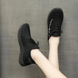 Fashionable running shoes with soft soles trendy fly woven mesh Korean version casual sports single shoes - V.I.P Digital Presence