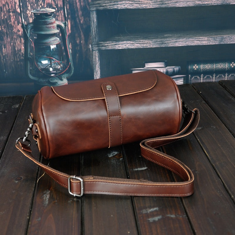 Fashionable Single Shoulder Cylinder Bag Retro Trendy and Personalized Creative Cylinder Bag - V.I.P Digital Presence