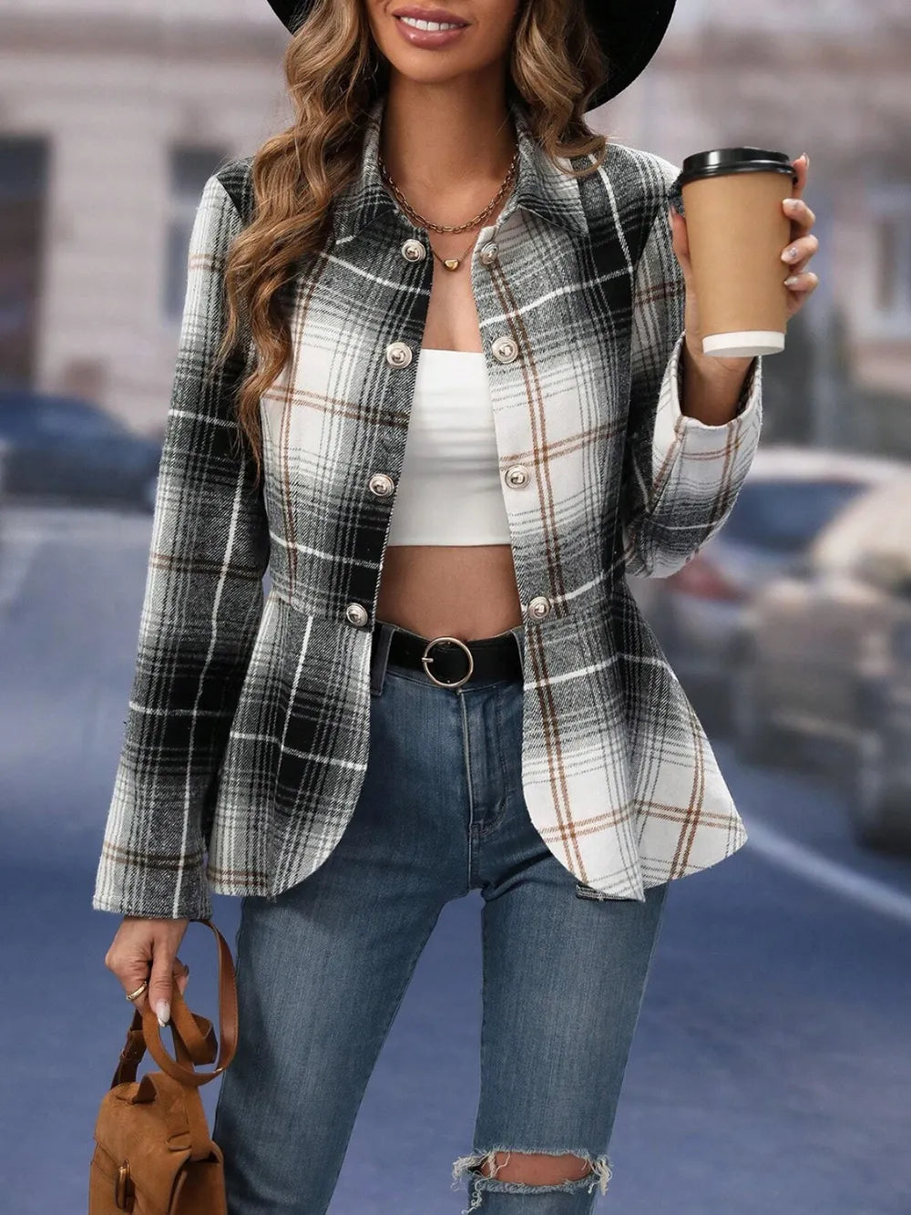 Fashionable women's clothing elegant commuting woolen suit slim fit jacket - V.I.P Digital Presence