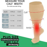 Fat and enlarged black fat compression socks super wide calf and knee length socks men's and women's pressure socks 2XL-7XL - V.I.P Digital Presence