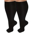 Fat and enlarged black fat compression socks super wide calf and knee length socks men's and women's pressure socks 2XL-7XL - V.I.P Digital Presence