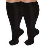 Fat and enlarged black fat compression socks super wide calf and knee length socks men's and women's pressure socks 2XL-7XL - V.I.P Digital Presence