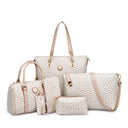 Fish bone patterned bun mother bag six piece set, single shoulder diagonal cross portable bun mother bag - V.I.P Digital Presence
