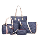 Fish bone patterned bun mother bag six piece set, single shoulder diagonal cross portable bun mother bag - V.I.P Digital Presence
