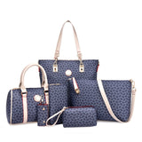 Fish bone patterned bun mother bag six piece set, single shoulder diagonal cross portable bun mother bag - V.I.P Digital Presence