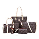 Fish bone patterned bun mother bag six piece set, single shoulder diagonal cross portable bun mother bag - V.I.P Digital Presence