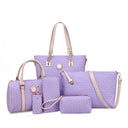 Fish bone patterned bun mother bag six piece set, single shoulder diagonal cross portable bun mother bag - V.I.P Digital Presence