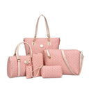 Fish bone patterned bun mother bag six piece set, single shoulder diagonal cross portable bun mother bag - V.I.P Digital Presence