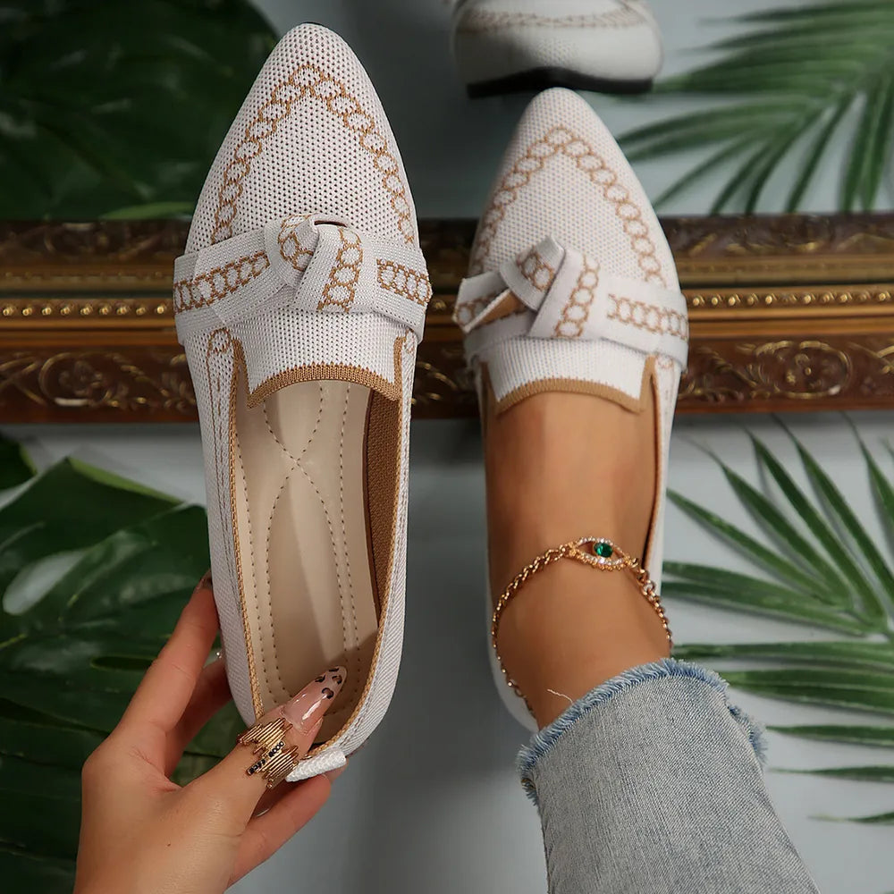 Flat sole single shoe women's set feet bow shallow mouth lazy work shoes - V.I.P Digital Presence