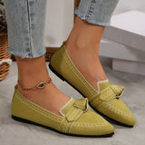 Flat sole single shoe women's set feet bow shallow mouth lazy work shoes - V.I.P Digital Presence