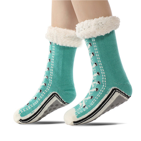 Floor Socks, Lamb Fur, Warm Socks, Postpartum Socks, Home Socks, Sleep Socks, Ultra Thick Plush Women's Socks - V.I.P Digital Presence