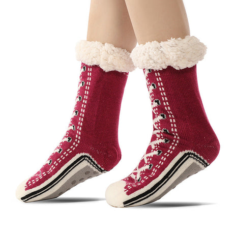 Floor Socks, Lamb Fur, Warm Socks, Postpartum Socks, Home Socks, Sleep Socks, Ultra Thick Plush Women's Socks - V.I.P Digital Presence