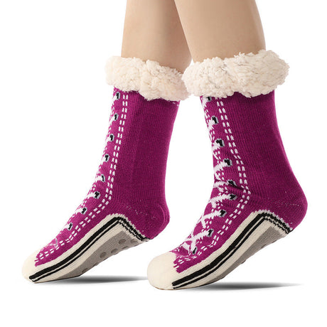Floor Socks, Lamb Fur, Warm Socks, Postpartum Socks, Home Socks, Sleep Socks, Ultra Thick Plush Women's Socks - V.I.P Digital Presence