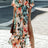 Floral Plunge Half Sleeve Dress - V.I.P Digital Presence