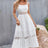 Flower Crochet Wide Strap Midi Dress - V.I.P Digital Presence