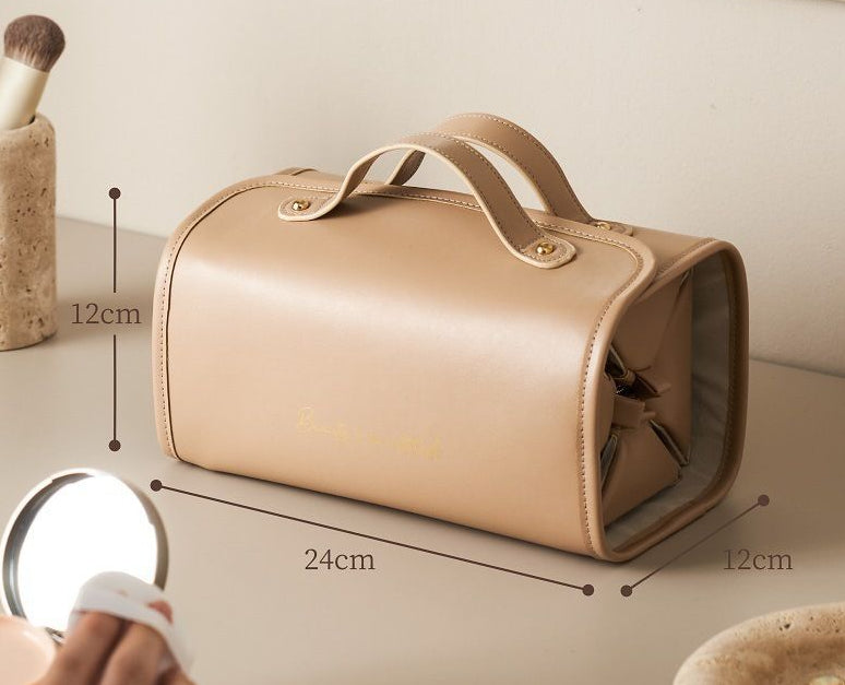 folding travel makeup bag Folding makeup bag large capacity portable handbag travel makeup bag s – V.I.P Digital Presence