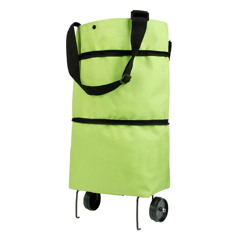 Folding Shopping Pull Cart Trolley Bag With Wheels Foldable Shopping Bags  Reusable Grocery Bags Food Organizer Vegetables Bag - V.I.P Digital Presence