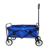 Folding Wagon Garden Shopping Beach Cart   (Blue) - V.I.P Digital Presence