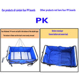 Folding Wagon Garden Shopping Beach Cart (Blue) - V.I.P Digital Presence