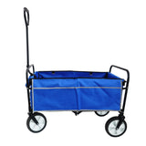 Folding Wagon Garden Shopping Beach Cart   (Blue) - V.I.P Digital Presence