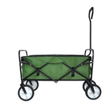Folding Wagon Garden Shopping Beach Cart (Green) - V.I.P Digital Presence