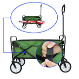 Folding Wagon Garden Shopping Beach Cart (Green) - V.I.P Digital Presence