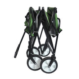 Folding Wagon Garden Shopping Beach Cart (Green) - V.I.P Digital Presence