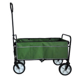 Folding Wagon Garden Shopping Beach Cart (Green) - V.I.P Digital Presence