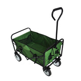Folding Wagon Garden Shopping Beach Cart (Green) - V.I.P Digital Presence