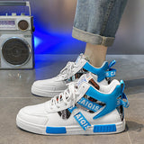 Four Seasons New Men's Casual Shoes Fashionable Outdoor Sports Shoes Trendy High Top Board Shoes - V.I.P Digital Presence