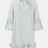 Frill Tie Neck Three-Quarter Sleeve Dress - V.I.P Digital Presence