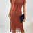 Fringe Openwork Boat Neck Knit Dress - V.I.P Digital Presence