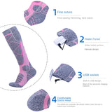 Full Foot Heat Socks Winter USB Charging Warm Heat Socks Pink Skiing Electric Heat Socks - V.I.P Digital Presence