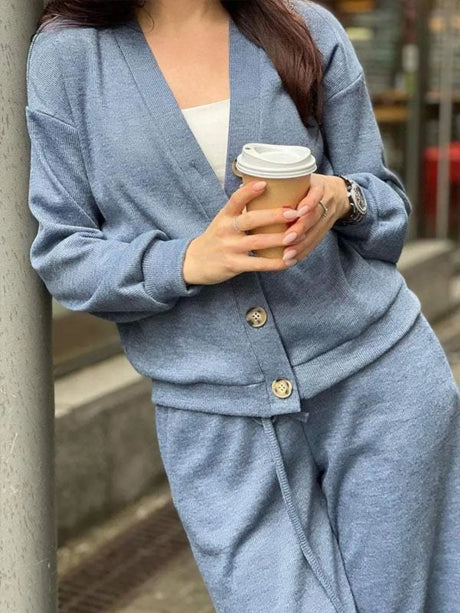 Full Size Button Up Long Sleeve Top and Pants Set - V.I.P Digital Presence