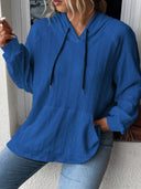 Full Size Drawstring Long Sleeve Hoodie - V.I.P Digital Presence