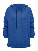 Full Size Drawstring Long Sleeve Hoodie - V.I.P Digital Presence