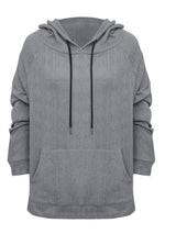 Full Size Drawstring Long Sleeve Hoodie - V.I.P Digital Presence