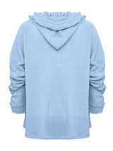Full Size Drawstring Long Sleeve Hoodie - V.I.P Digital Presence