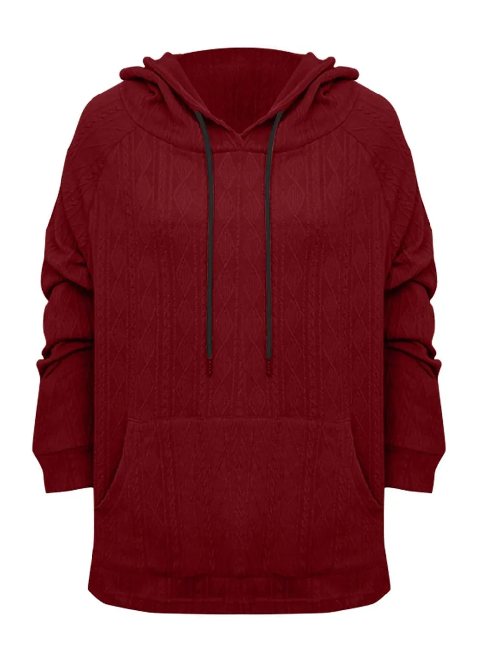 Full Size Drawstring Long Sleeve Hoodie - V.I.P Digital Presence